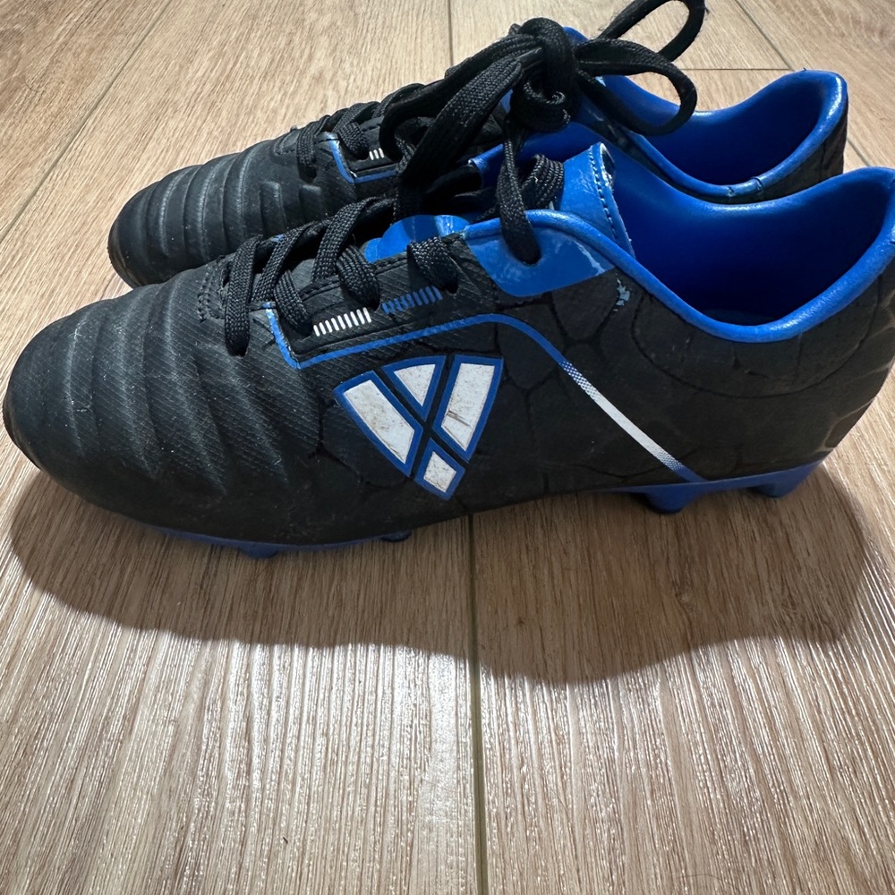Kids Black and Blue Soccer Cleats